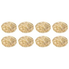 8Pcs 2.2" Mini Cowboy Straw Hats: Cute Woven Dollhouse DIY Craft Decor