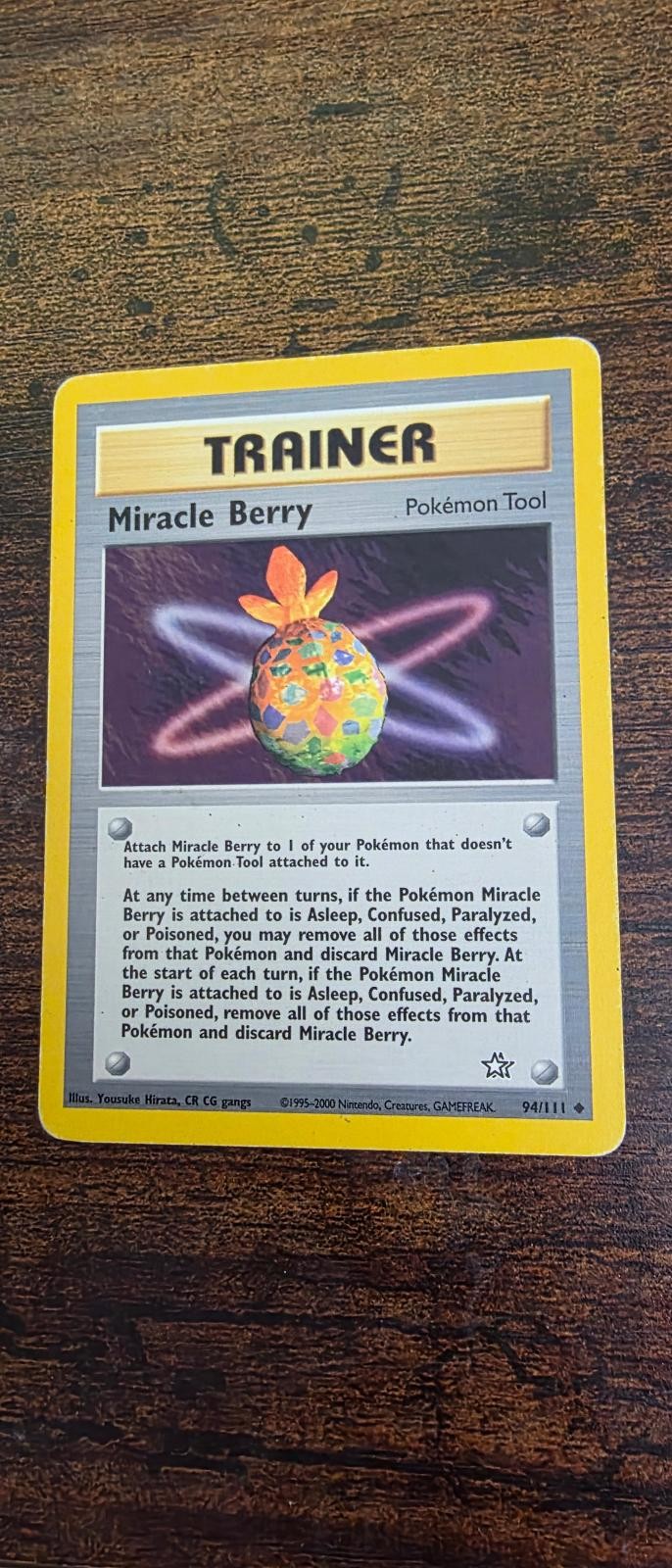 Miracle Berry 94/111 Uncommon Neo Genesis Pokemon Moderately Played
