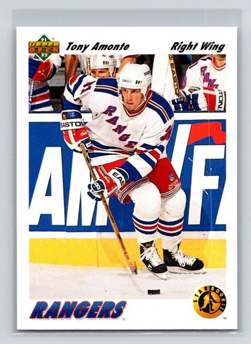 1991-92 Oberdeck Tony Amonte Rookie Karte RC New York Rangers #450 - Bild 1 von 2