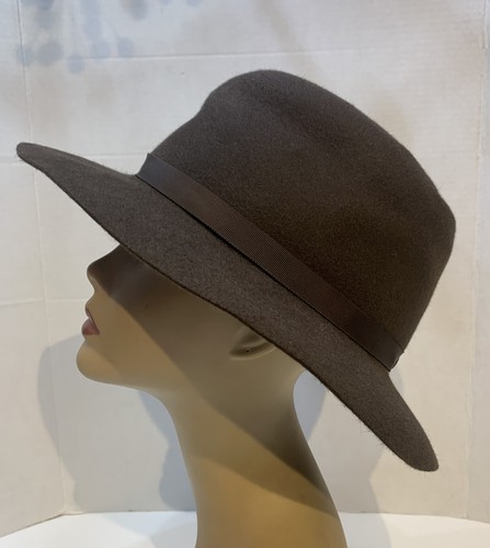Satya Twena, New York, wide brim, brown hat w Ribbon Large Size approx 7 - 7 1/4 - Picture 3 of 9
