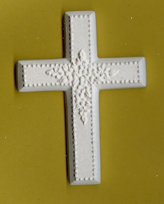 Cross w/flowers plaster of Paris painting project. Set of 6!