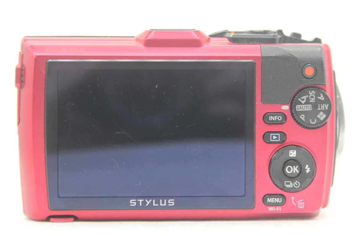 Olympus Tough Tg-3 Red 4X Wide Optical Zoom Lens Compact