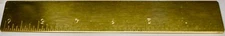 VINTAGE SOLID BRASS SIX INCH RULER SHINY NEW OLD STOCK