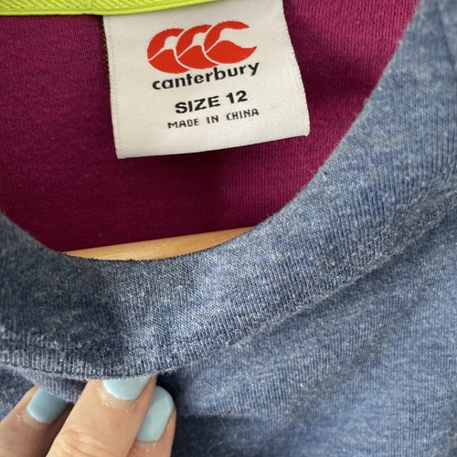 Canterbury Hoodie Jumper Sweatshirt Womens Size 14 Pullover Blue Casual - Picture 4 of 6