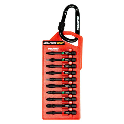 Megapro 9BP-I-10B 2'' Impact Bit Set (SQ 1,1,2,2,2,3 ; PH 1,2,2,3) - 10 Pack