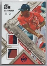 2022 Diamond Kings Baseball JOAN ADON #DKM-JA DK Materials Red #9/20