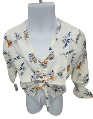 FLORAL PATTERN girls blouse - White