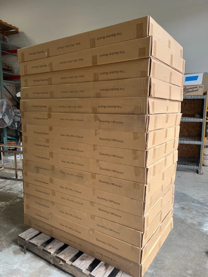 High-Quality Tile Backer Board 10-Pcs - Waterproof & Mold Resistant, 1/2" 3x5 ft - Image 4 of 4