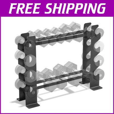 Compact Alloy Steel Dumbbell Rack - Space-Saving Weight Organizer for Home Gyms