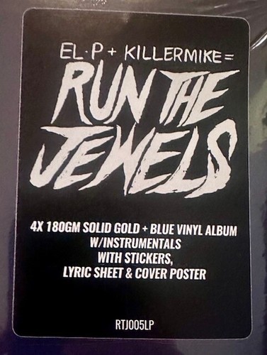 Run the Jewels 3 - 4X180gm SOLID GOLD+BLUE Colored Vinyl LP LTD 4LP RTJ005LP - Picture 3 of 3