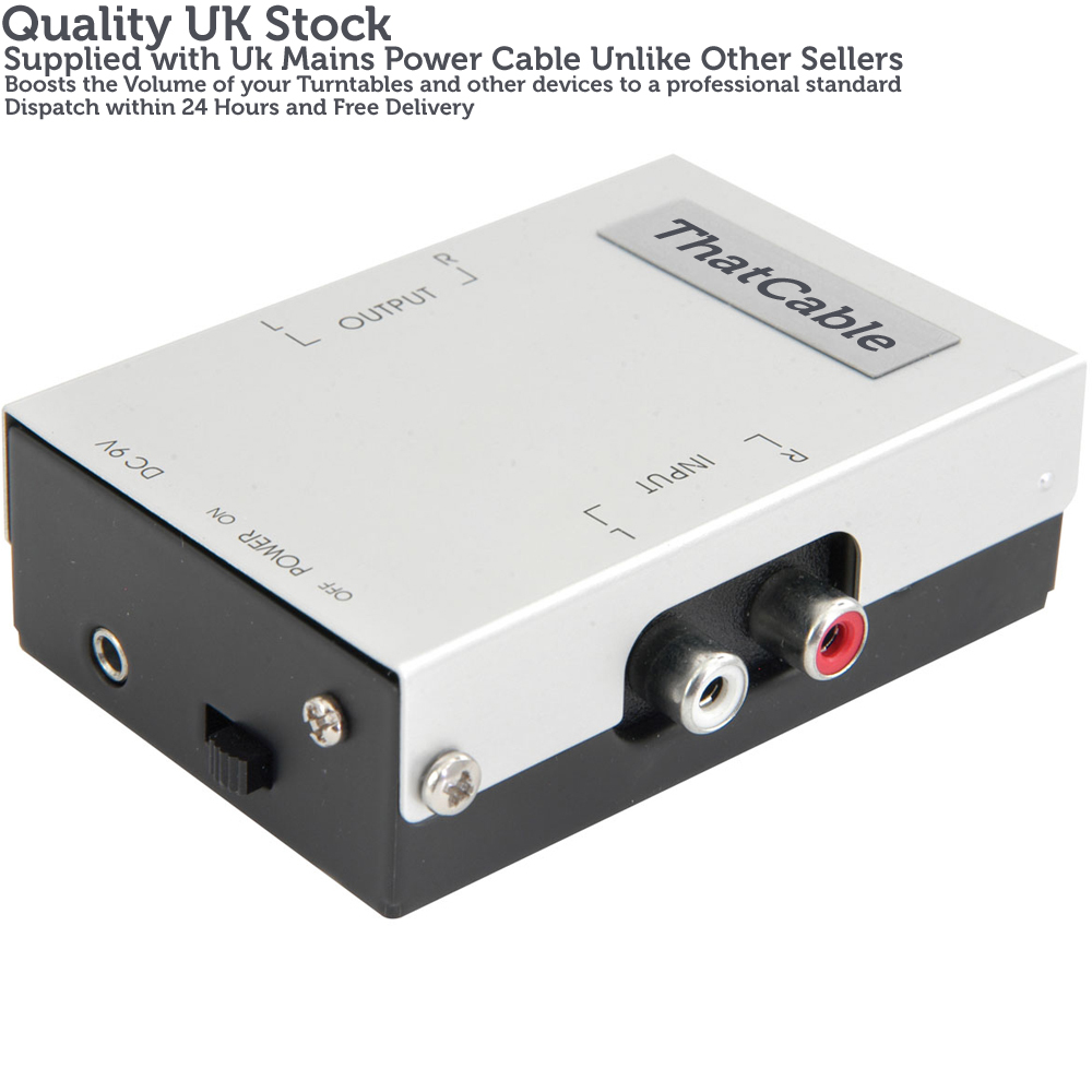 Preamplificador para Phono/RCA preamplificador estéreo refuerzo volumen de línea 5055538150449 | eBay