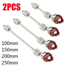 2pc Tank Pool Liquid Water Level Sensor Stainless Steel Double Ball Float Switch