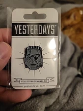 Frankenstein Universal MANIAC MONSTERS BLACK & WHITE LAPEL PIN YESTERDAYS CO