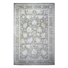 11'9" x 17'6" Gray Afghan Angora Oushak Wool Hand Knotted Oriental Rug R74043