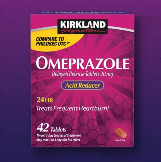 KIRKLAND OMEPRAZOLE 20MG (42 TABS) heartburn acid reducer prilosec