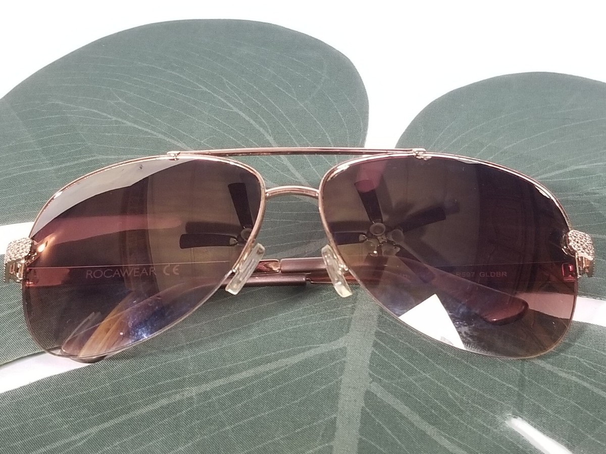 Vintage ROCAWEAR Unisex Oversized Gold Frame Aviator  display picture 2