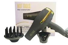 Hot Tools Hair Dryer Pro Signature Series Ionic Turbo Ceramic Salon Dryer Black