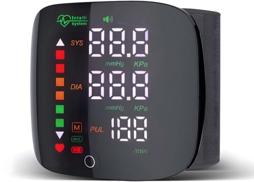 Rechargeable LED Wrist Blood Pressure Monitor Voice Broadcast Heart Rate Monitor - Picture 11 of 11