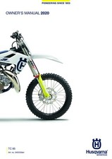 Husqvarna Owners Manual Book Guide 2020 TC 85