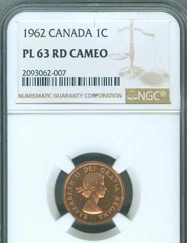 1962 Canada 1c Cent - NGC PL63 Cameo