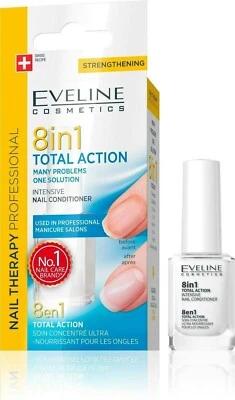 Eveline 8in1 Nail Conditioner Total Action Serum Nails Strengthener 12ml