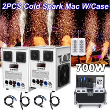 700W Cold Spark Firework Machine Stage Effect DMX DJ Event Machine w/Flight Case