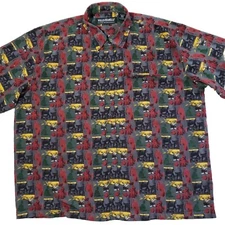 Vintage Pelle Pelle Rhythm Shirt Mens 3XL Marc Buchanan Hip Hop DJ Short Sleeve