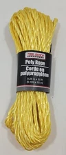 NEW Tool Bench Hardware Yellow 0.25" x 50' Poly Utility Rope FREE SHIPPING