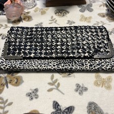 Cheetah Print Animal Clutch w/Black Interior