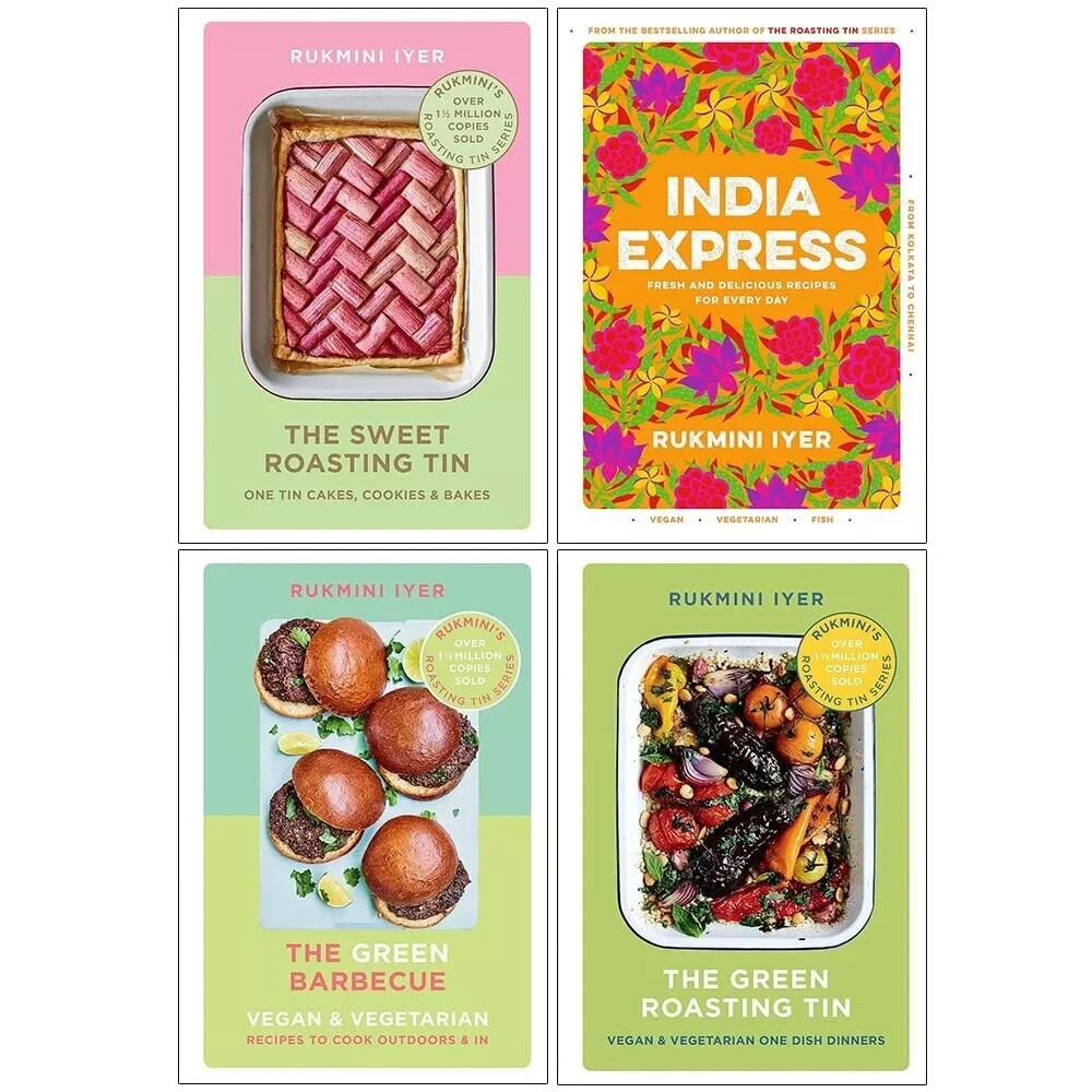 Rukmini Iyer 4 Books Set Sweet Roasting Tin,India Express,Green Barbecue,Roasti