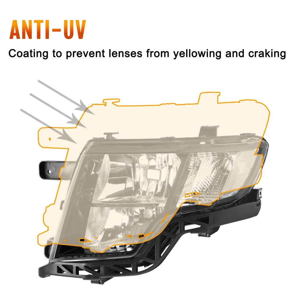 For 2007 -2010 Ford Edge SE SEL Black Headlight Headlamp Pair LH+RH - Image 2 of 4