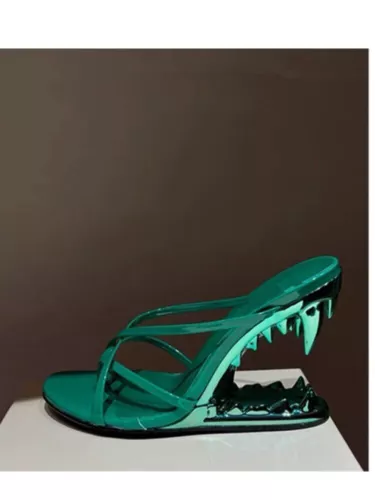 Nuevas Sandalias de Metal con Tacones Perfilados Moda Sandalias de Tacón Alto para Mujer - Imagen 36 de 39
