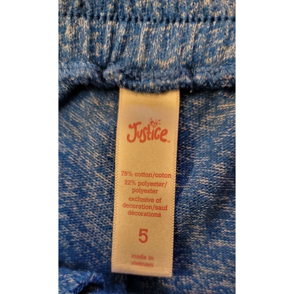 Pantalones Cortos Justice Active Niñas Talla 5 Azul Nadar Lados  Foto 3 de 4