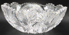 AMERICAN BRILLIANT CUT GLASS RARE PATTERN BOWL WITH SAWTOOTH EDGING~3 1/4" TALL