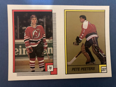 1988-89 O-pee-chee Stickers #078-207 John MacLean, Pete Peeters