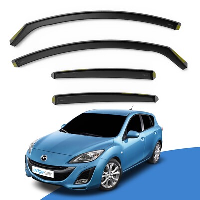 MAZDA 3 MK2 2009-2014 5 Door Hatchback Wind Deflectors 4pc Edgevisors Tinted