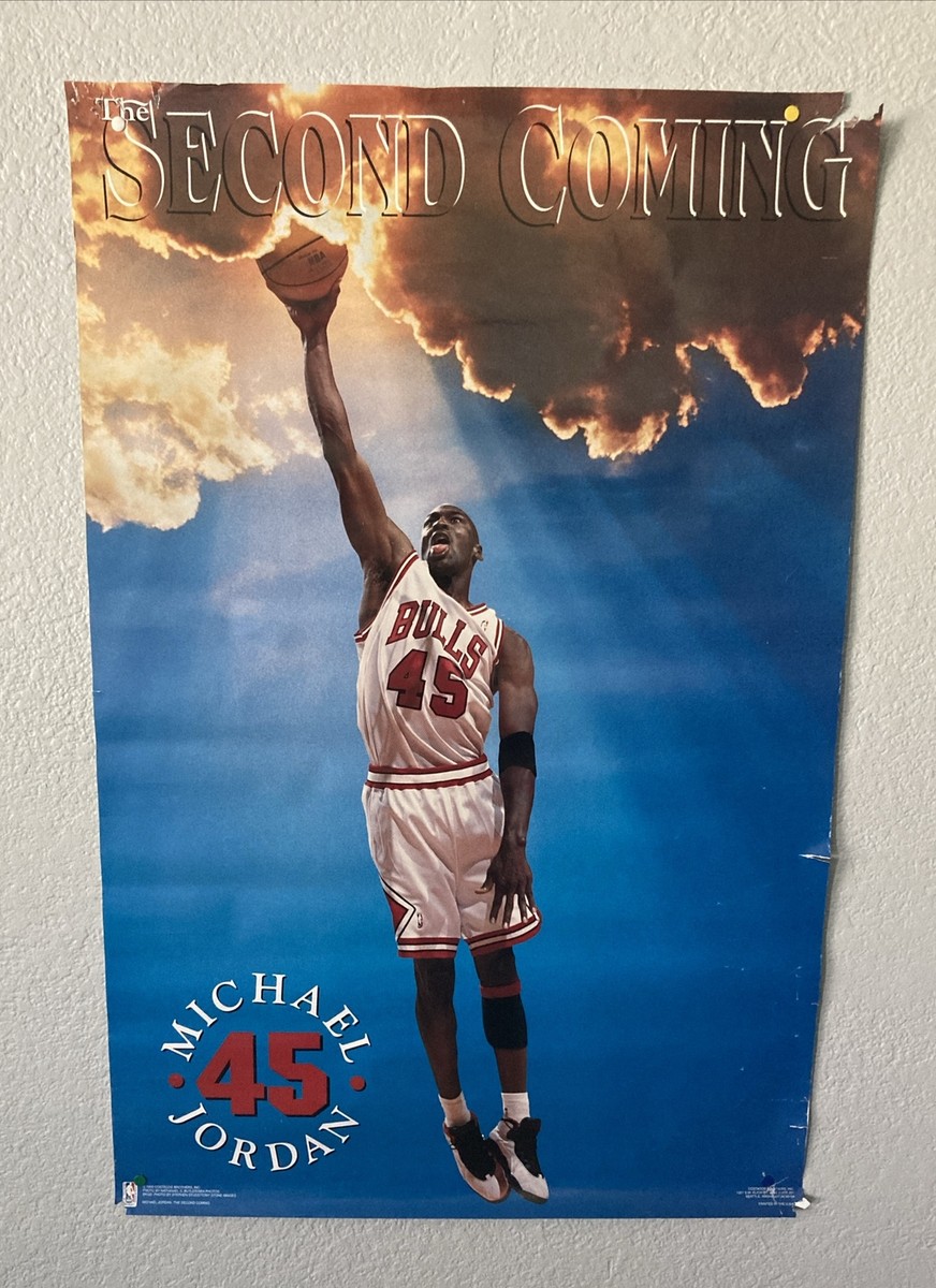 1995 THE SECOND COMING #45 Michael Jordan Chicago Bulls Poster