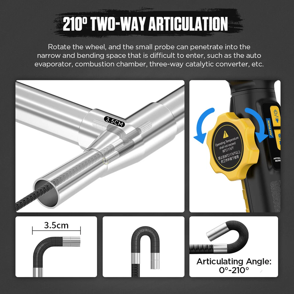 Industrial Endoscope Camera 1080P HD Inspection Borescope Camera Articulating - Image 3 of 4