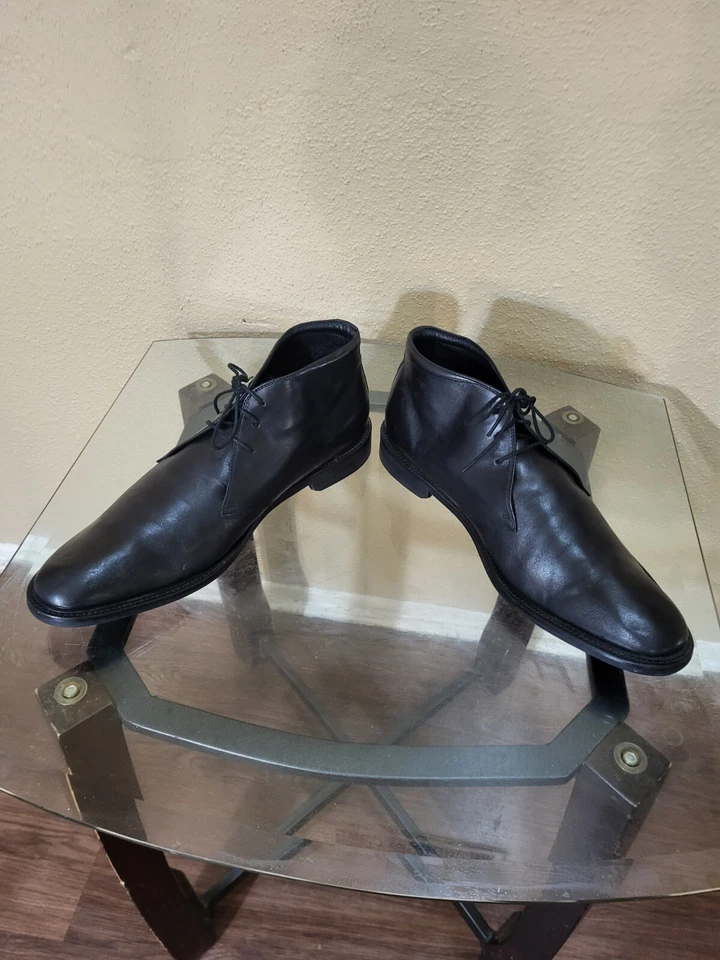 Zapatos Gordon Rush de cuero al tobillo negros para hombre.Talla 15,Cond.is V.Gd Foto 4 de 4