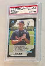 2005 Bowman Draft Chrome Jordan Schafer #BDP77 PSA 10 GEM MINT Atlanta Braves RC