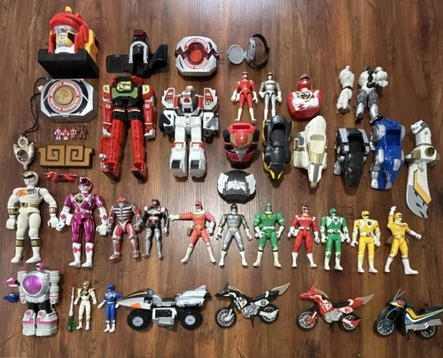 Vintage Saban Bandai Power Rangers Lot Micro Play Set Figures Loose Incomplete
