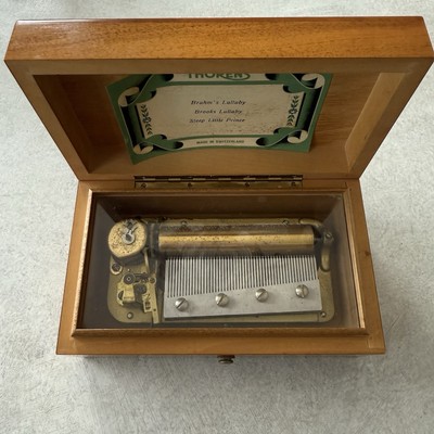 VTG Thorens Switzerland Music Box Lullabies Brahm's Brooks Sleep Little Prince