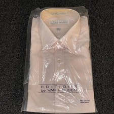 New Old Stock Van Heusen Dress Shirt Pink 15.5-34/35 Editions Single Needle