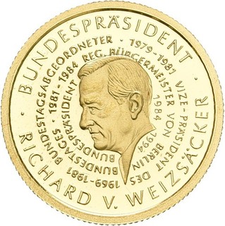 Künker: Mariana Islands 5 Dollar 2004 Bundespräsident Weizsäcker 1/25 Oz Gold
