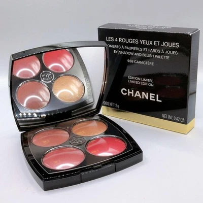 CHANEL Les 4 Rouges Yeux Et Joues 958 Caractere Sombra de Ojos Blush Palette 12g - Imagen 1 de 4
