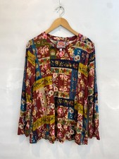 Johnny Was The Janie Favorite Long Sleeve Swing Tee Blouse Floral Size Large