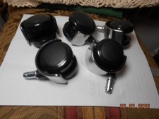 OFFICE CHAIR CASTER CHROME 2 INCH WHEELS NEW