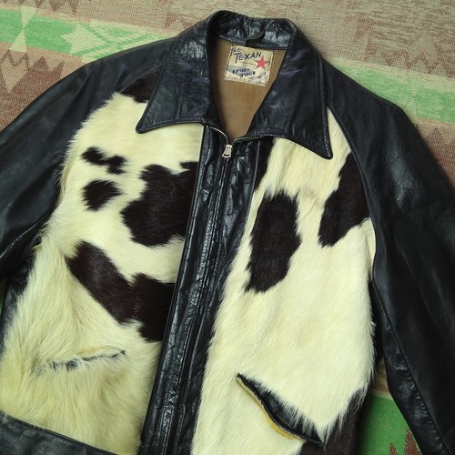 Vintage 1930s The Texan By Sport Togs Leather Jacket Outer Mens Very Rare - Picture 3 of 10