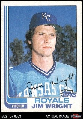 1982 Topps #362 Jim Wright Royals UER 6 - EX/MT