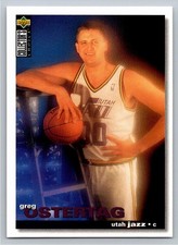 1995-96 Collector's Choice Utah Jazz Basketball Card #280 Greg Ostertag Rookie